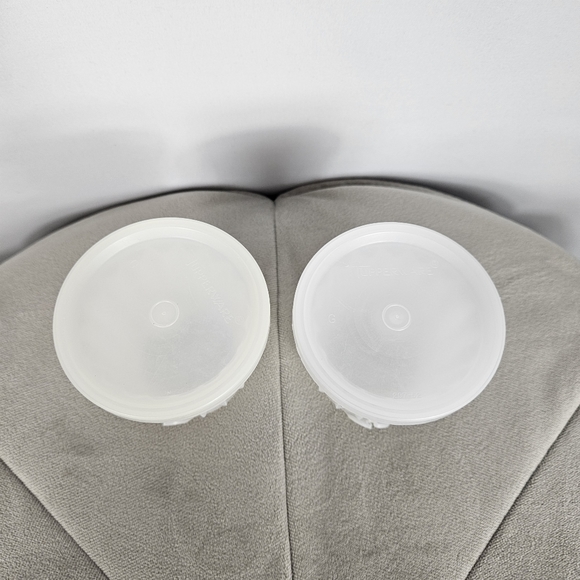 Vintage Tupperware JEL-ETTE Jello Dessert Mold Cups W/ Lids & Seals Set of 2 - Picture 2 of 4